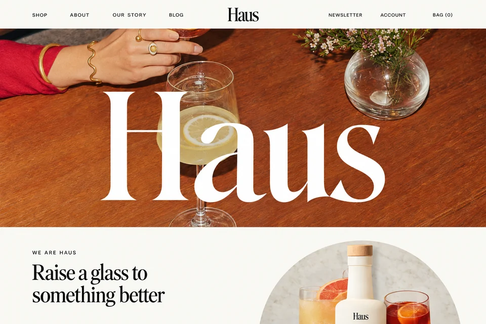 Estudo de referência Haus: página no estilo elegante · bar